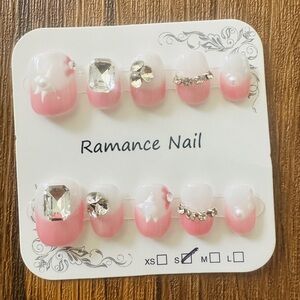 Pink and White Nail Art Set